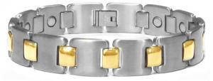Fashion titanium bracelet with magnet,negative ion, far infrared and germanium TSB-067