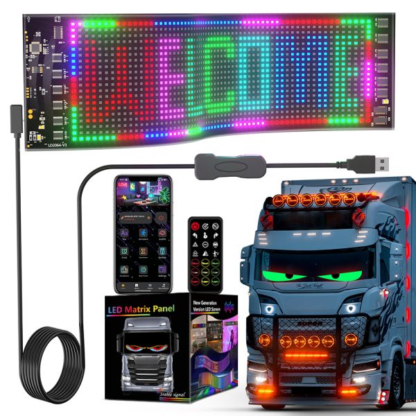 Scrolling Huge Bright Advertising LED Signs, 13.7''x3.93'' Flexible Custom USB