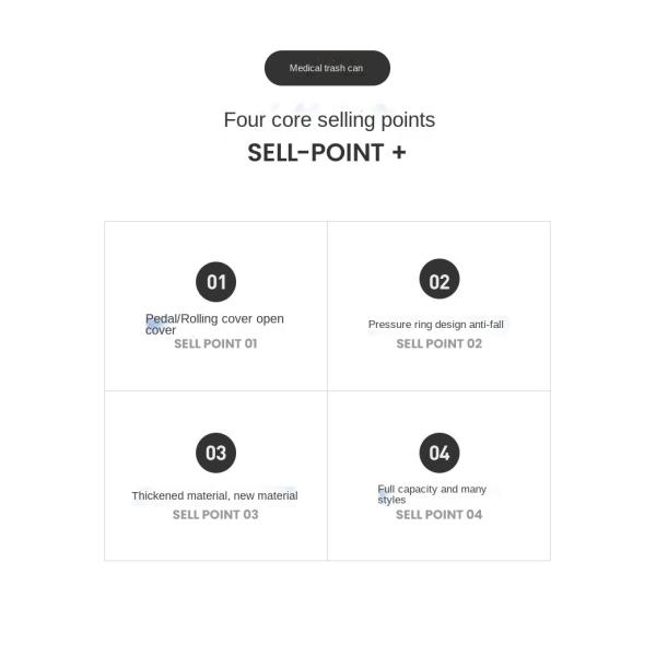 Yellow Hazardous Substance Shake Lid Hospital Sharps Box Medical Waste Trash Can Waste Storage Box