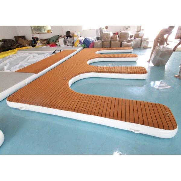 Quality Yacht 0.6mm Inflatable Water Floating Island Pontoon Platform for sale