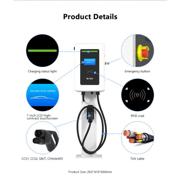 Single Gun 20kW~40kW DC EV Charger Electric Vehicle Level 3 Chargers Ocpp DC Fast Charging Station