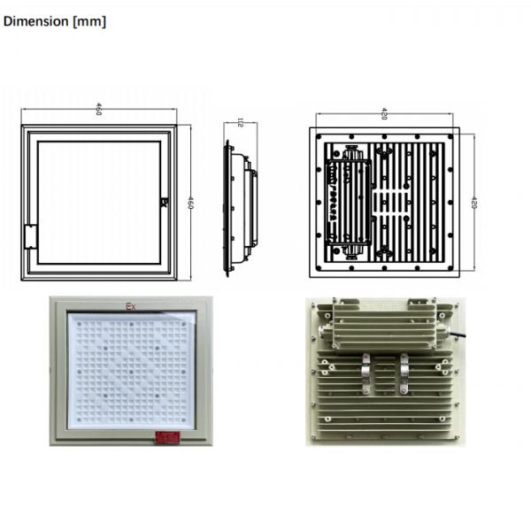 Zone2 Zone 21 Explosion Proof LED Flood Light IP66 Protection Bracket Mounting for Flexible Installation
