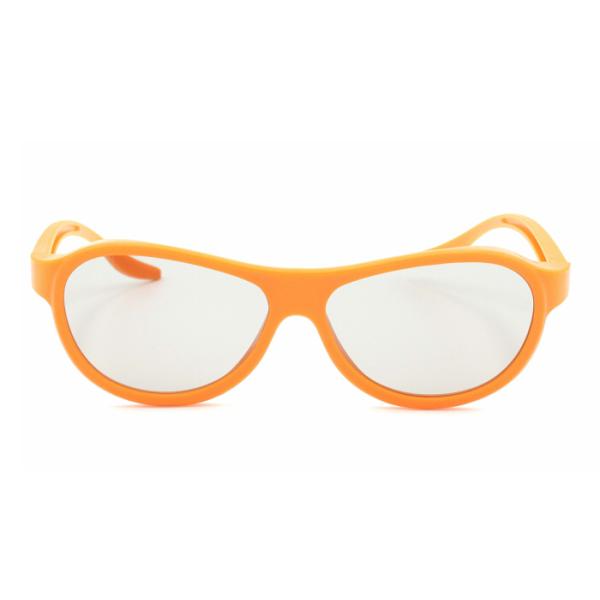 Disposable passive 3D glasses with orange ABS frame for adult & child