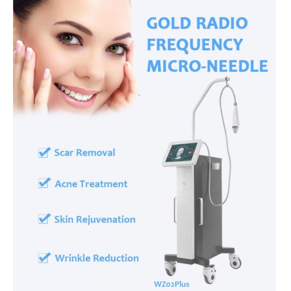 RF Beauty Equipment Gold RF Micro Needle For Wrinkle Removal Skin Tightening 0