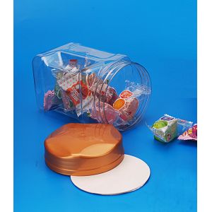 China Easy Open End Transparent Plastic Jar For Food Storage Customized Lid Color wholesale