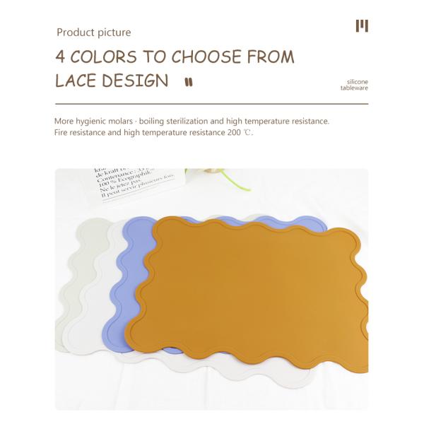 Custom Pantone Color Kids Silicone Placemat For Toddler Dinning Feeding