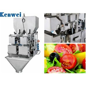 China Two Heads Belt Linear Weighing Machine 4.5L For 50-2000g Vegetable Fruit wholesale