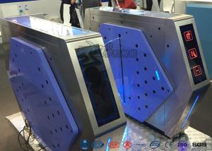 China Access Control Automatic Flap Barrier Gate Walk Through Optical Turnstile wholesale