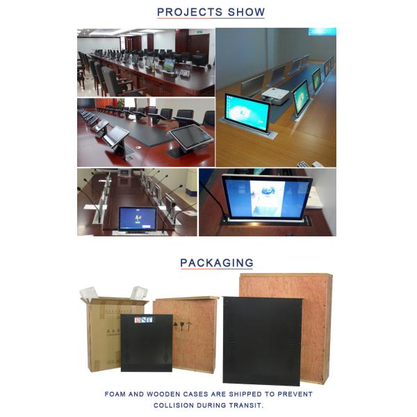 Tablet PC Hidden Desk Mounted Motorized Lcd Monitor Lift