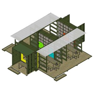 20 Foot Custom Expanded Prefab Container Homes Mobile Bookstore