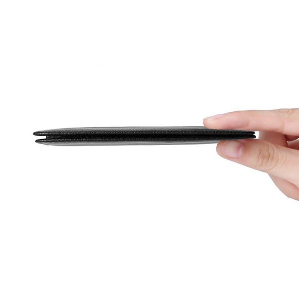 Multi-Slot Anti-Degaussing Card Holder for Men's Driver's License in Genuine Leather