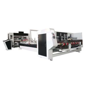 China 2800 Touch Screen Carton Box Folder Gluer Machine Corrugated Cardboard Making on sale