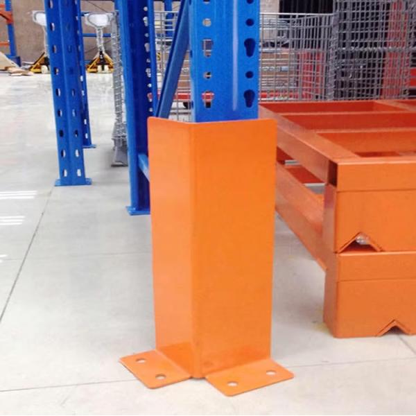 Orange U-Shaped Steel Rack Column Protector Heavy Duty Pallet Racking Guard