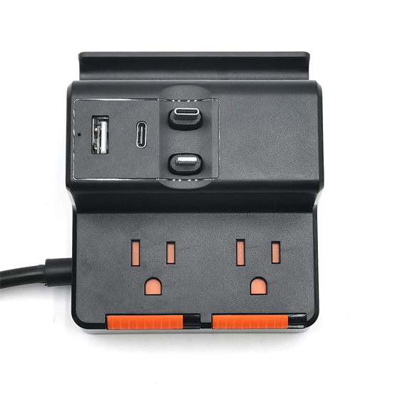 2 outlet Power Socket 1.5FT Cord, USB Surge Protector, Power Charge for Apple Iphone, Ipad, Ibook