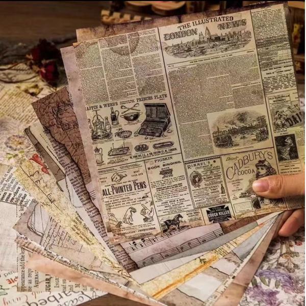 Retro Fantasy Decorative Paper Printing Services DIY Trash Diary Collage Stationery