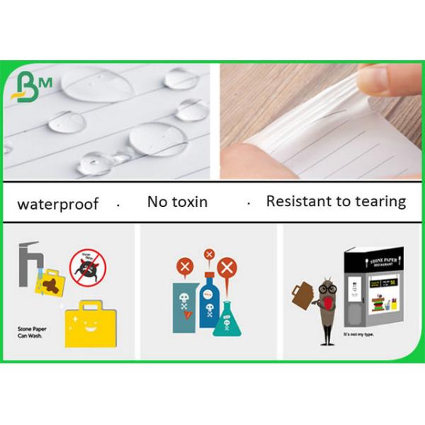 Waterproof White Matt Polypropylene Paper Sheet Of 150um Thickness