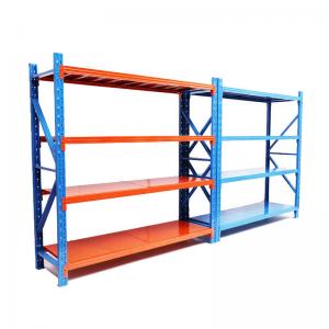 China Q235 Steel 2 Layer Warehouse Shelf Rack 2000MM Heavy Duty Industrial Warehouse Shelving on sale