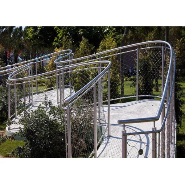 60*105mm Stainless Steel Ferrule Rope Mesh Diamond Stair Railing Infill Netting Safety