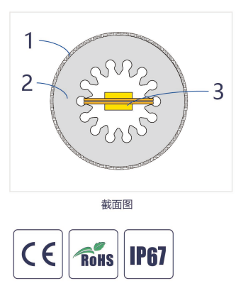 360 Degree SMD 2835 LED Fabric Strips 240D/M RGBIC Running Color 12V 24V IP65 White Round RGB Neon Lights