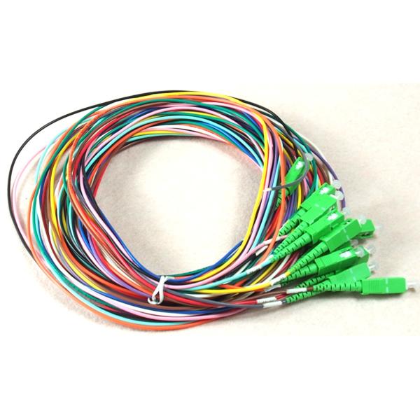 SC/APC 12 Colors Multi-fibers Single Mode Monomode Optical Fiber Pigtail / SCAPC Pigtail