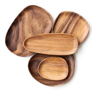 China Customized Acacia Wood Serving Platter Printed Lacquer Wooden Food Serving Platters wholesale