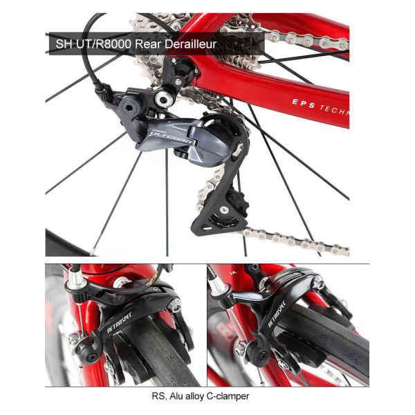 RETROSPEC 2 Speed Front Derailleur Road Bike Carbon Fiber Frame Racing Bicycle 700c for Men 22 Speed Gross Weight 14KG