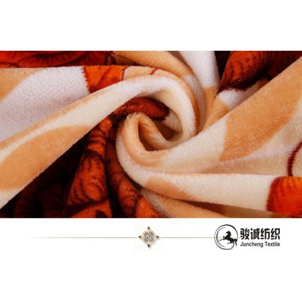 75D/144F Custom solid short plush super soft minky velboa blanket fabric for King Size bed