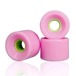 China 60x45mm Skateboard Polyurethane Wheels Pink 83A Hardness wholesale
