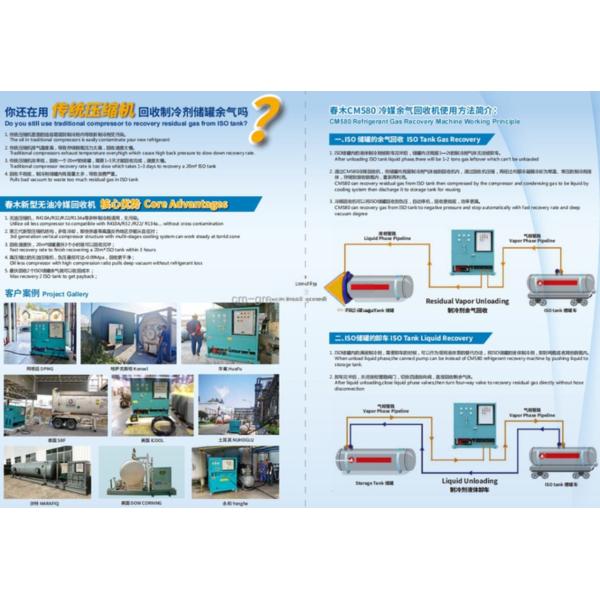 R410A R32 R13A ISO Tank Refrigerant Recovery Machine CM580 Storage Tank Gas Transfer Recycling Unit
