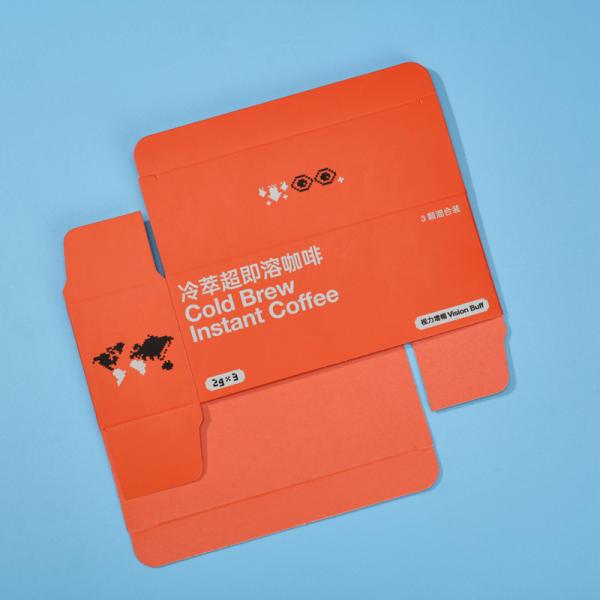 Recyclable Coated Paper Custom Color Reverse Tuck End Coffee Packaging Box for Gifts