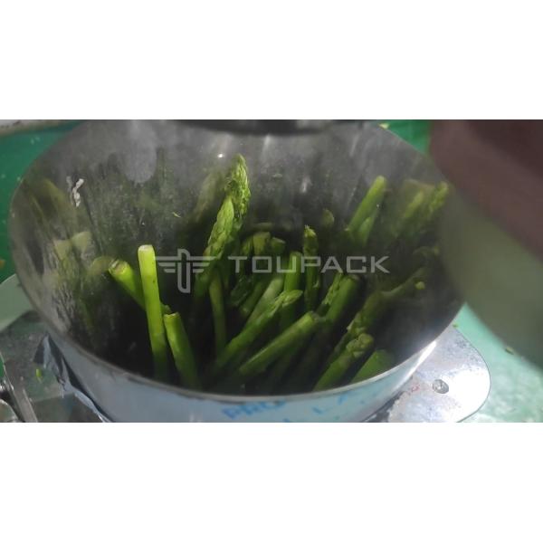 PLC Automatic Weighing Packaging Machine Long Strip Products Asparagus 14 Head Multihead Weigher