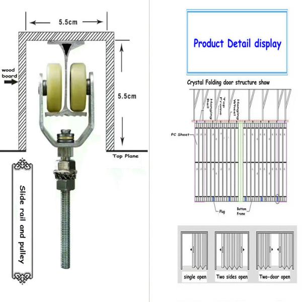 3m Height 2.5mm Foldable Glass Doors For Shopping Malls