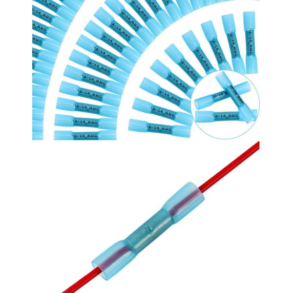 AWG 16 - 14 HDPE insulated wire connector , Heat Shrink Butt Connector Terminal Kit