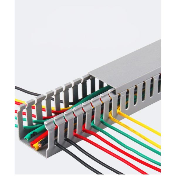 China Shenzhen HYPET PVC High-speed Four Stations Cable Channel Making Machine/ PVC Wiring Duct Trunking Extrusion Production Line