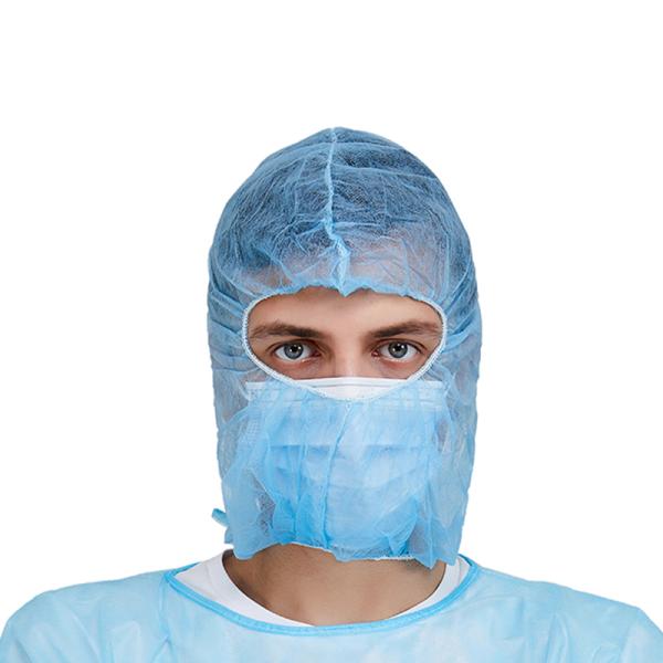 Non Woven Disposable Hood Cover Hooded Face Covering Surgical Consumables