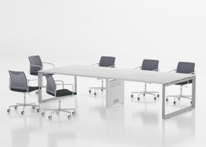 China Steel Frame Office Conference Table , MFC Top Meeting Room Table wholesale