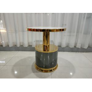 Improved Paint Layer 65cm 60cm Gold Plated Coffee Table