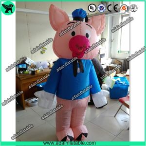 China Kids Event Inflatable Pig Cartoon Advertising Inflatable Pig Mascot Costume wholesale