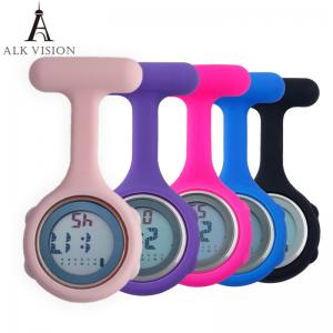 China Nurse Watch Silicone Digital Nurse Watches Brooch Lapel Printed Rubber Sleeves Medical Clock Fob Watch Nursing Gift wholesale