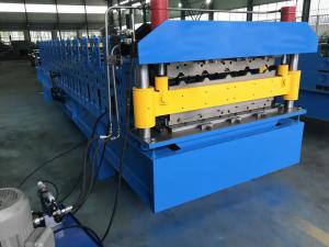 China Double Deck Roofing Panel Roll Color Steel Tile Making Machine PLC Control wholesale