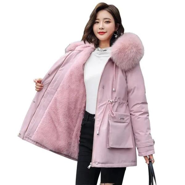 Winter Jacket Warm Fur Collar Thick Overcoat Ladies Long Hooded Parkas Women&prime;s Jacket Clothes Snow Wear Coat for Women