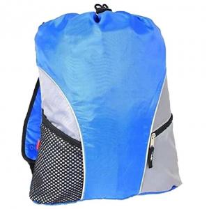 China Blue Nylon Drawstring Promotional Products Backpacks For Swimming Gymsack Shoe wholesale