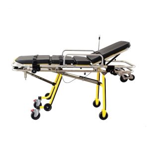 China Ambulance Folding Stretcher Trolley With Wheels Emergency Clinics Apparatuses on sale