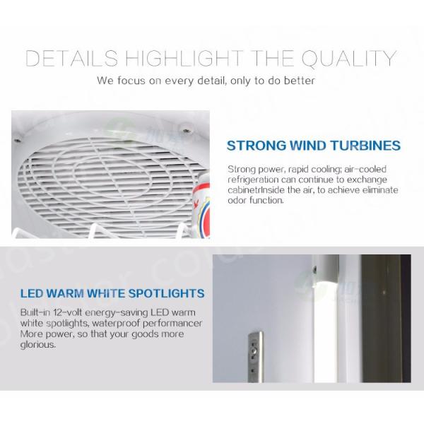 Supermarket Refrigerated Showcase Ice Cream Upright Display Freezer Commercial Glass Door Freezer