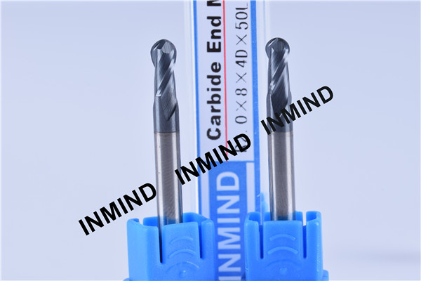 4mm - 20mm Ball Nose High Speed Steel End Mill With AlTiN Coating Standard Length Type