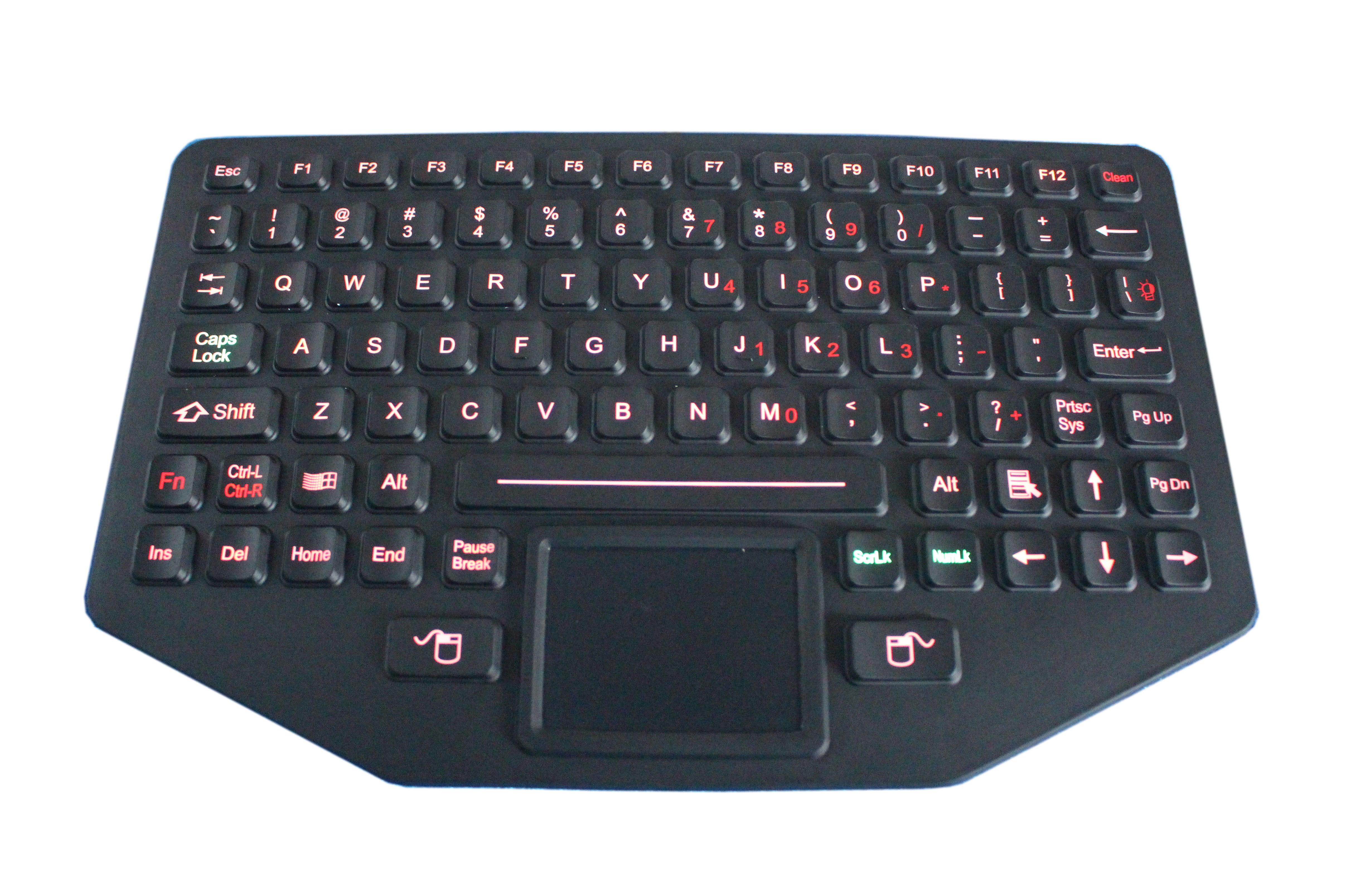 China Rubber Waterproof Rugged Silicone Keyboard With Touchpad IP65 Dynamic wholesale
