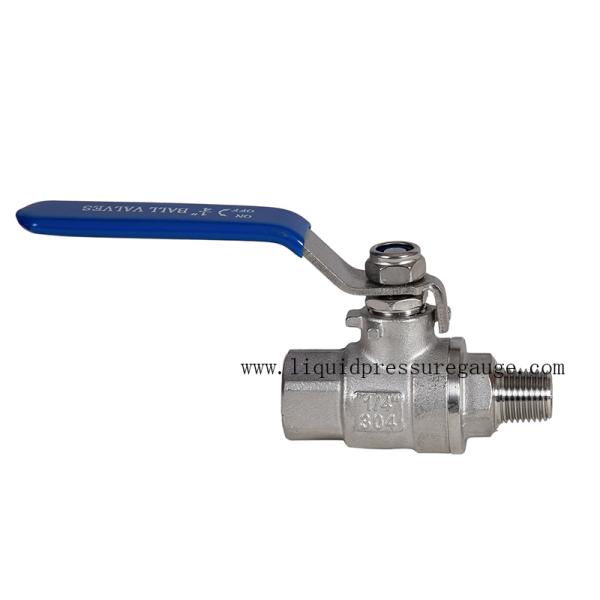 2 PC 1/4 Inch Instrument Manifold Ball Valve Male To Female Stainless Steel