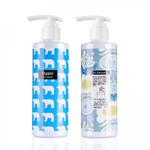 China Shrink Label Decorative Plastic Shampoo Bottles 250ML Long Slim Round Bottle wholesale