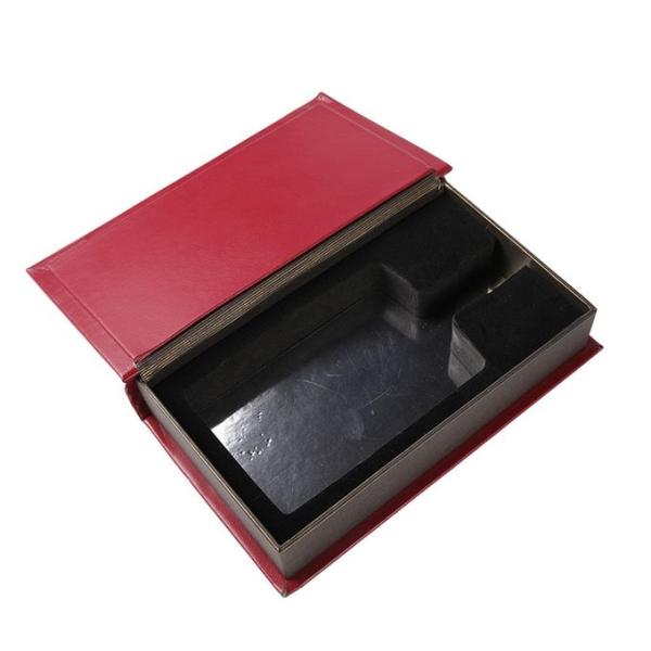 Red Book Shape Perfume Gift Boxes 21*13*4cm With Magnetic Lid And EVA Insert