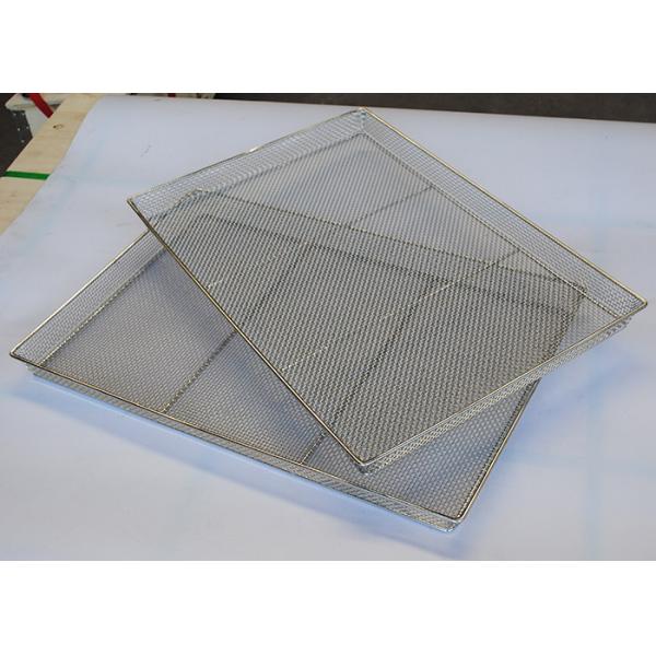 Baking Serving Drying 40cm Wire Mesh Tray With Handle